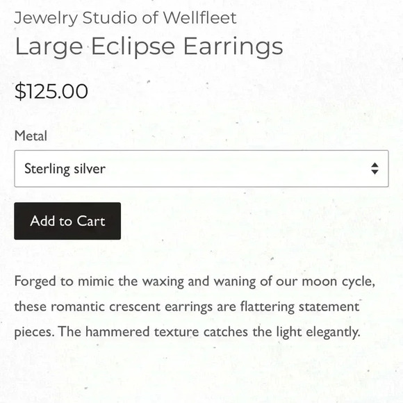 Jewelry Studio Wellfleet Large Eclipse Forged Earrings Sterling Silver - Picture 8 of 8